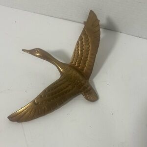 Vintage Solid Brass Flying Duck Goose Door Knocker